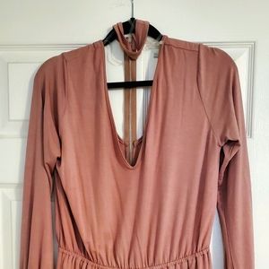 Charlotte Russe Pink Romper with Neck Piece